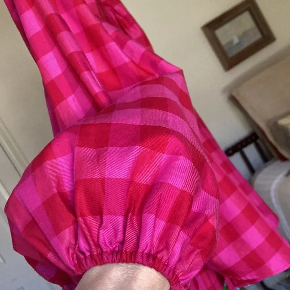 Vilagallo precious Tatiana fuchsia and berry red check top - Picture 12 of 12